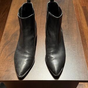 Marc Fisher Black Leather Ankle Booties